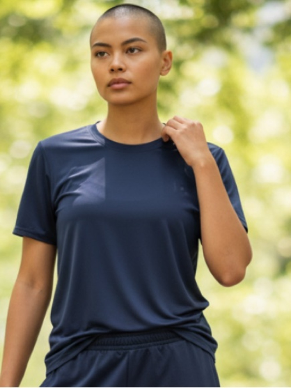 Fabletics Navy Short-Sleeve Performance Tee